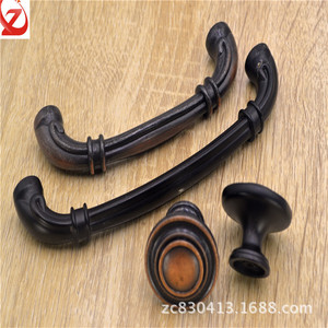 Antique Zinc Alloy Cabinet Handles Bar Shape Traditional Design Durable Furniture Hardware for Cupboard - Product Image 3