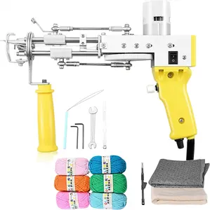 Fabrik niedriger Preis OEM 2 in 1 tragbare Teppich-Tuftpistole-Kit Wandteppich-Flock-Stickerei-Maschine für Kunst DIY-Steppstoff-Bauwerk