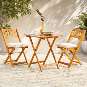 Ensemble <span class=keywords><strong>de</strong></span> trois pièces pour <span class=keywords><strong>terrasse</strong></span> et <span class=keywords><strong>petite</strong></span> taverne : chaise <span class=keywords><strong>pliante</strong></span> en bois d'extérieur et <span class=keywords><strong>table</strong></span> <span class=keywords><strong>pliante</strong></span> à forte capacité <span class=keywords><strong>de</strong></span> charge - Product Image 2