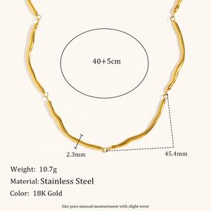 دينغران الحد الأدنى غير مشوه قلادة مجوهرات الفولاذ المقاوم للصدأ قلادة القلائد للنساء - Product Image 2