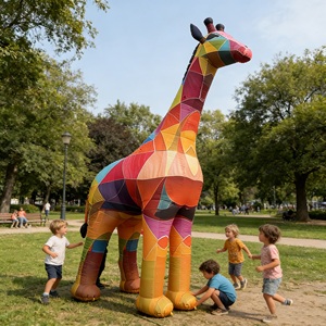 Belle décoration de girafe <span class=keywords><strong>gonflable</strong></span> à l'entrée du centre commercial - Product Image 6