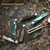 Couteau de poche multifonction pliable avec ciseaux, clip dorsal, outil multifonction portable EDC pour le camping en plein air, cadeau OEM, vente en gros