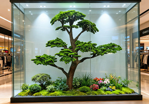 Cây thông giả bằng sợi thủy tinh, cây bonsai nhân tạo lớn, cây thông nhân tạo đẹp, cây thông lớn trang trí nhà cửa trong nhà - Product Image 2