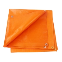 Hochleistungsgerät 550 ° C PVC-beschichtete Glasfaser-Schweißdecke Feuerfeste Funkenresistente Sicherheitsschutzdecke mit Ösen