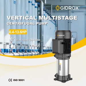 Bomba de Agua Centrífuga Multietapa Vertical de Alta Presión con Impulsor de Plástico de 1.5kw 2.2kw - Product Image 1