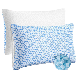 <strong>Luxury</strong> <strong>Bamboo</strong> Cooling Neck Support Anti-Bacteria Bed <strong>Pillows</strong> Queen Size 2 Set of Gel Shredded Memory Foam for Sleeping - Product Image 1