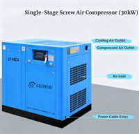 Compresseur d'air à vis lubrifié refroidi par air 15HP/11Kw 8 Bar, directement de l'usine, avec moteur à fréquence variable et haute efficacité
