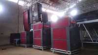 Subwoofers duales de 15 pulgadas, los mejores altavoces profesionales de matriz de línea de sistema de sonido pasivo de 3 vías para Iglesia
