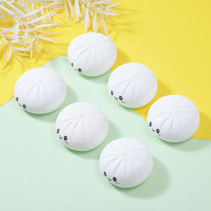 En gros, Jouet anti-stress extensible en forme de boulette vapeur rembourrée, motif visage souriant, type Mochi animal pour enfants - Product Image 6