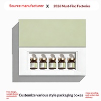 Boîte en carton blanc personnalisée haut de gamme à couvercle magnétique en forme de livre pour ampoules de poudre lyophilisée aseptique, impression offset cosmétique