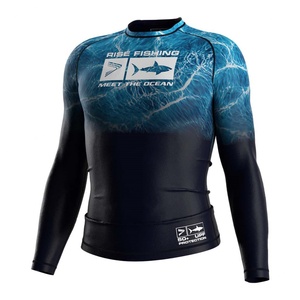 Chemises de bain pour hommes UPF 50+ Protection solaire Séchage rapide SPF Rash Guard T-shirts de plage et de pêche en plein air - Product Image 1