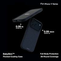 Étui de téléphone pour bébé Laudtec, coque arrière en TPU et PC, couleur unie magnétique, vente en gros OEM/ODM pour iPhone Air 17 Pro Max Sjk1117