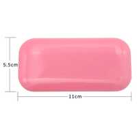 Palette de plateaux de colle de cils en Silicone, accessoires d'extension de cils flexibles, support adhésif en Silicone rose pour le front