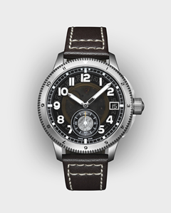 <span class=keywords><strong>Montre</strong></span>-<span class=keywords><strong>bracelet</strong></span> vintage pour homme, style pilote, à quartz, avec petit cadran secondaire, <span class=keywords><strong>bracelet</strong></span> en <span class=keywords><strong>cuir</strong></span> <span class=keywords><strong>marron</strong></span> de 20 mm, lumineuse - Product Image 4