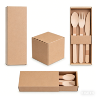 Ensemble de couverts jetables en bois biodégradables et écologiques, couleur blanc crème, pour fêtes à domicile – Vente chaude