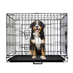 Jaula Metálica Plegable para Perros 2026, para Golden Retriever, Labrador, Husky, Pastor Alemán, <span class=keywords><strong>Pitbull</strong></span> - Product Image 1