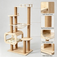 Arbre à chat multi-niveaux, structure d'escalade pour chat, poteau à gratter en sisal avec hamac, robuste et durable, pour intérieur