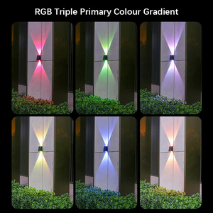 Lumières d'extérieur solaires modernes 2LED étanches IP65/68 éclairage d'ambiance pour jardin cour porche balcon passerelle Camping déco - Product Image 2