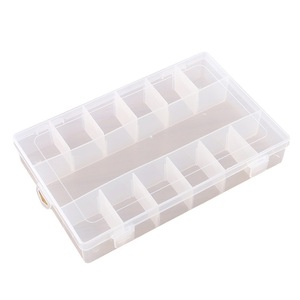 Transparent Plastic Storage <b>Box</b> 13 Grids With Lid For Jewelry Beads Stationery <b>Small</b> <b>Tools</b> Organizers Multicolor - Product Image 4