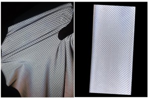 Cao VIS vật liệu phản chiếu Stretchable 3m phản chiếu đục lỗ vải băng với lỗ nhỏ, bạc sử dụng trên quần áo an toàn - Product Image 4