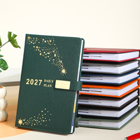 Agenda quotidien A5 2027 à couverture rigide, anglais-espagnol, avec boucle magnétique, cadeau d'affaires, carnet personnalisable, faible MOQ