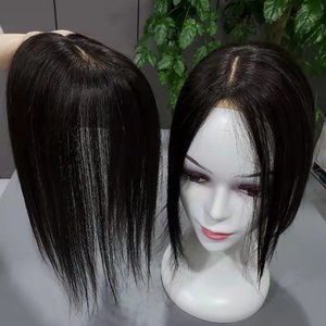 8*13cm 10 "12" 14 "Topper Hair Piece con frangia 100% <span class=keywords><strong>Real</strong></span> Remy capelli umani Topper per donne con capelli sottili colore naturale - Product Image 4