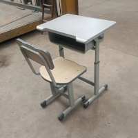 Bureau et chaise d'étudiant pour enfants à hauteur réglable personnalisé ensemble mobilier scolaire peu encombrant pour chambre à coucher