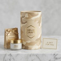 Boîte cylindrique ronde en carton rigide avec feuille d'or de luxe pour l'emballage de crème anti-âge pour le visage, vente en gros personnalisée