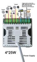 Amplificateur mural intelligent 3,5 pouces 4*25W avec radio FM et télécommande, amplificateur de puissance et mixeur - Nouveauté 2023 en promotion