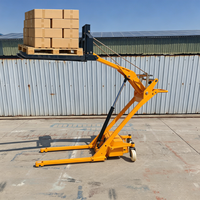 Chariot élévateur électrique portable Risenmega à bras courbé, batterie lithium-ion, 700 kg, 1,5 m, mini chariot hydraulique à pneus pleins pour entrepôt