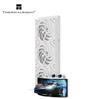 Ventiladores de enfriamiento líquido Thermalright Rainbow Vision Turbo blanco 360mm ARGB 6.67 'pantalla curva Cpu Aio Cooler