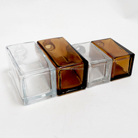 100ml 200ml ambre clair carré vide verre roseau diffuseur bouteille arôme roseau diffuseur bouteille en verre en bois étain vis couvercle