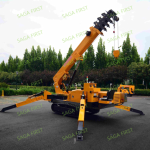 2024 SAGA FIRST Vente chaude Petite grue araignée sur chenilles Bras <span class=keywords><strong>t</strong></span>élescopique <span class=keywords><strong>1</strong></span>.<span class=keywords><strong>2</strong></span> <span class=keywords><strong>T</strong></span> <span class=keywords><strong>2</strong></span> <span class=keywords><strong>T</strong></span> 3T Grue araignée avec flèche JIB - Product Image 2