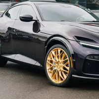 Nouvelles jantes monobloc forgées en une seule pièce, couleur champagne or, en alliage d'aluminium, 5x112/114.3/127, design concave, compatibles avec Audi Mercedes, sur mesure