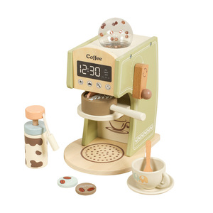 ชุดครัวไม้ของเล่นบ้านจำลอง ชุดทำกาแฟ เครื่องปิ้งขนมปัง เครื่องปั่น DIY ของเล่นเสริมพัฒนาการสำหรับเด็ก - Product Image 1