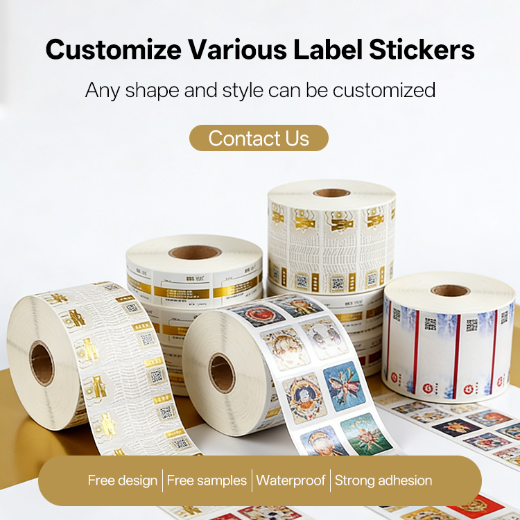 Custom Packaging Waterproof Food Drinks Heat Shrink Film Label Sticker Product logo Beverage Bottle Labels