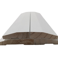 Moulures murales décoratives en bois massif blanc apprêté sur mesure, écologiques et durables, pour intérieur