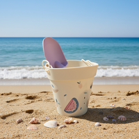 Seau à sable en silicone de qualité alimentaire non toxique, formes mignonnes adaptées aux enfants, interaction parent-enfant soyeuse, jouets de plage unisexes