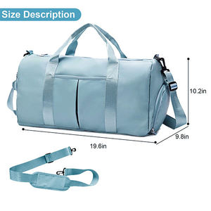 Custom Dry Wet Sport Duffel <b>Holdall</b> Training Yoga Travel <b>Overnight</b> Weekend Shoulder Tote Gym Bag with Shoes Compartment - Product Image 1
