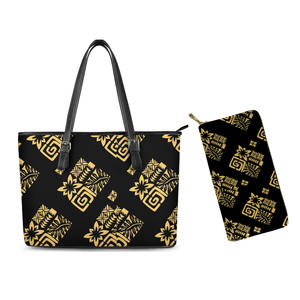 Sacs à main de voyage pour femmes, fourre-tout à imprimé polynésien, sac à épaule pour dames, portefeuille assorti - Product Image 6