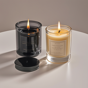 <span class=keywords><strong>Vasetti</strong></span> per Candele Iridescenti da 5oz, 8oz, 10oz, Personalizzabili, in <span class=keywords><strong>Vetro</strong></span> Trasparente o Nero, di Lusso, <span class=keywords><strong>Vuoti</strong></span>, con Coperchio - Product Image 2