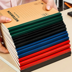 Cuaderno A5 líneas horizontales ejercicio cubierta de cuero hilo costura encuadernación Formato de hojas sueltas para estudiantes uso escolar disponible - Product Image 6