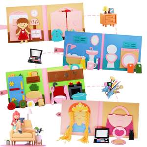 Formation aux compétences <span class=keywords><strong>de</strong></span> vie Éducatif Feutre Occupé Livre Enfants Sensoriel Montessori Livres Calmes pour les tout-petits - Product Image 2