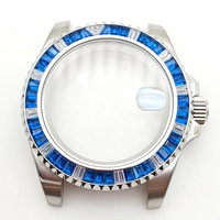 Nouveau boîtier de montre de plongée Submarin 40mm boîtier en diamant en acier inoxydable 316L verre saphir adapté au mouvement 2813/8215