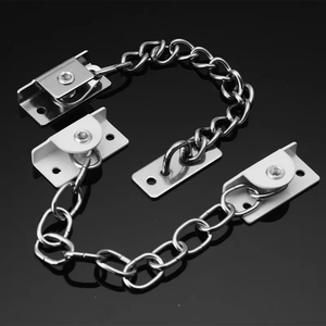 Adjustable Stainless Steel Door Security Chain <b>Lock</b> Modern Screw-Mounted Slide Bolt for Hotel & Home Safety - Product Image 2