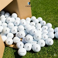 Bola Golf Dua Bagian Warna-warni Kustom Pabrik Caiton, Bola Turnamen Berkinerja Tinggi Berkualitas Tinggi untuk Latihan, Pilihan Logo Kustom