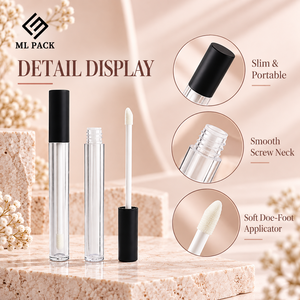 Tubos de <span class=keywords><strong>Gloss</strong></span> Labial Fosco de 3,5g com Logo Personalizado e Tampa Rosqueada em Plástico Transparente para Embalagem da Indústria Cosmética Impressão UV/Serigrafia - Product Image 4