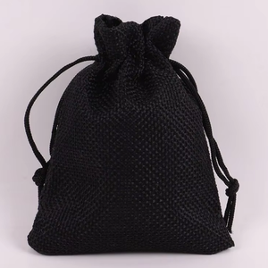 Sac à cordon en lin naturel multicolore, écologique, petite pochette en chanvre, cadeau de mariage, sac à bijoux, sac anti-poussière - Product Image 4