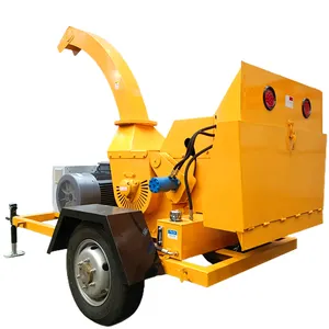 Professional automatic feed electric garden wood chipper shredder machine with chain plate wood pellet shredder