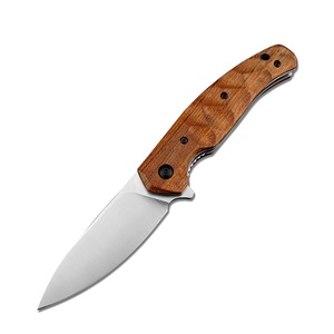 Cuchillo Plegable D159 de Sándalo para Supervivencia al Aire Libre, Acero D2 de 3.19 Pulgadas, para Camping y Senderismo, OEM DIY con Mango de Sándalo - Product Image 1